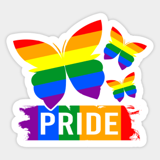 Rainbow Butterflies - Lgbt Pride Sticker